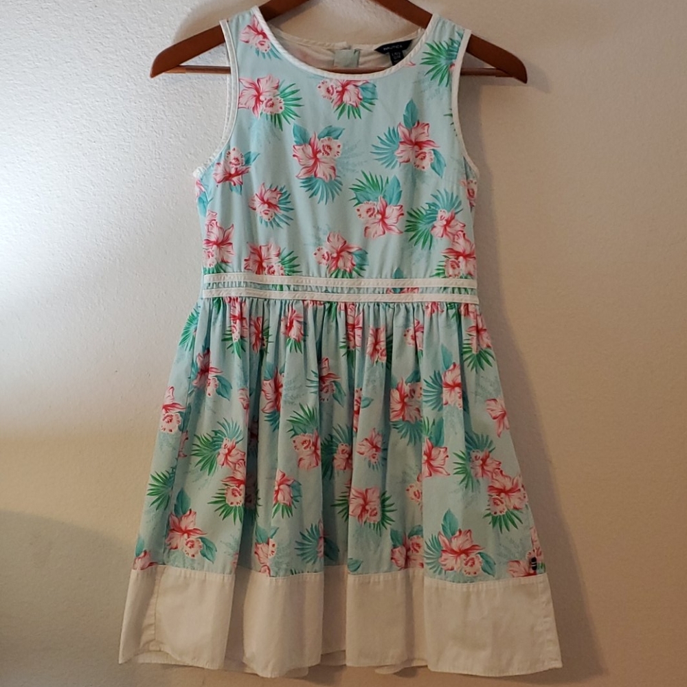 Nautica Girls' Floral Patterned Dress (L)